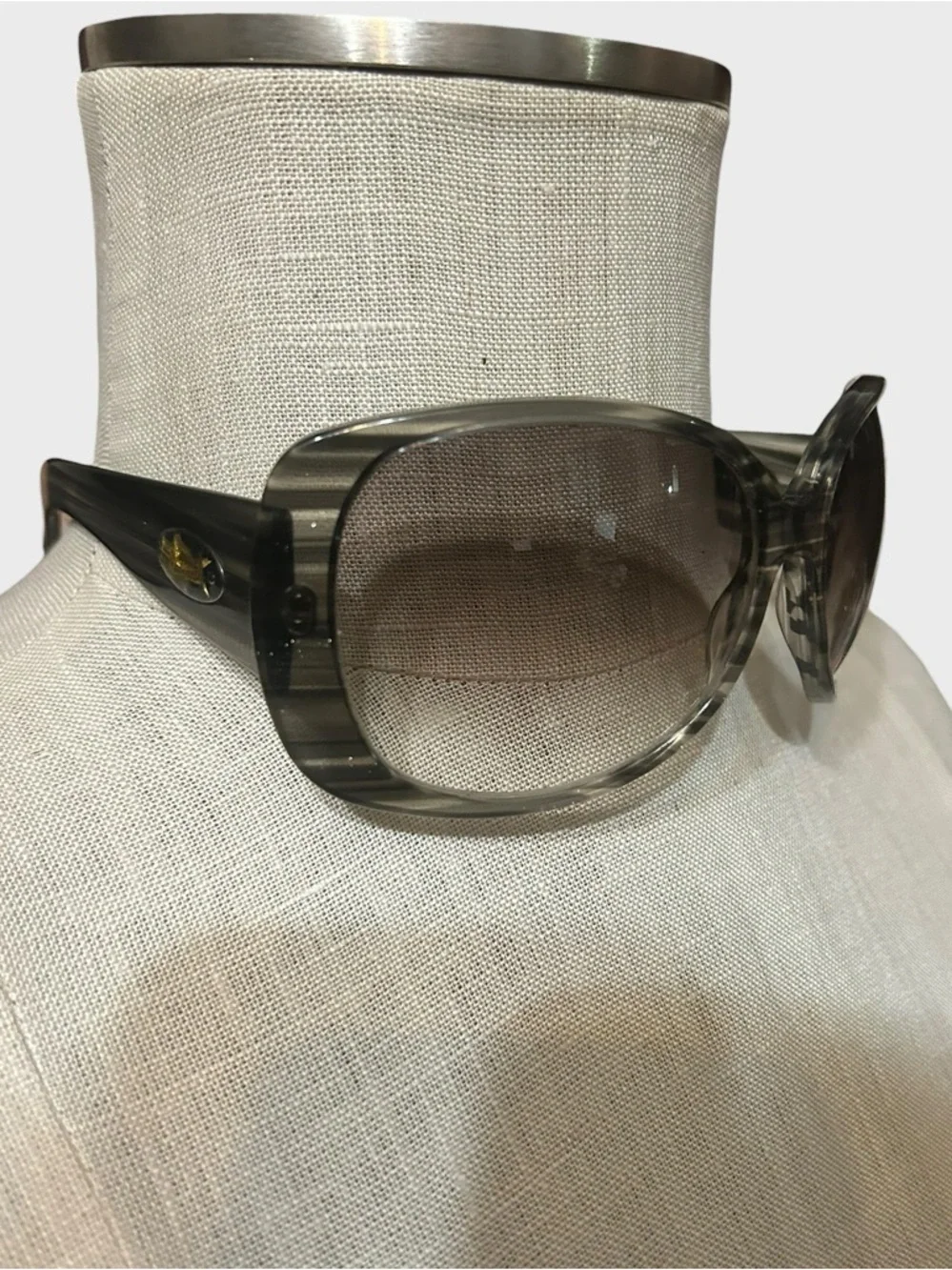 Gucci Butterfly GG 2932/S Black Glitter Grey Sunglasses - Picture 4 of 11